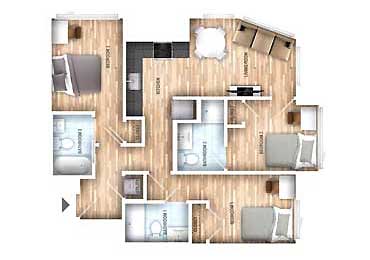 Three Bedrooms